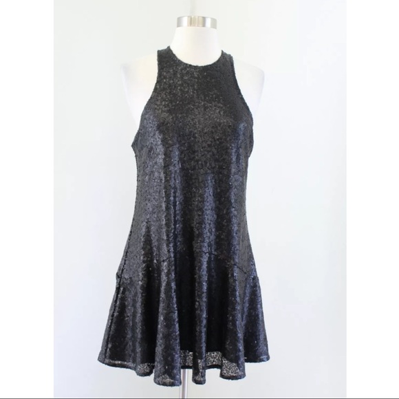 Free People Liquid Shine Shift Sequin Mini Dress - Picture 2 of 8